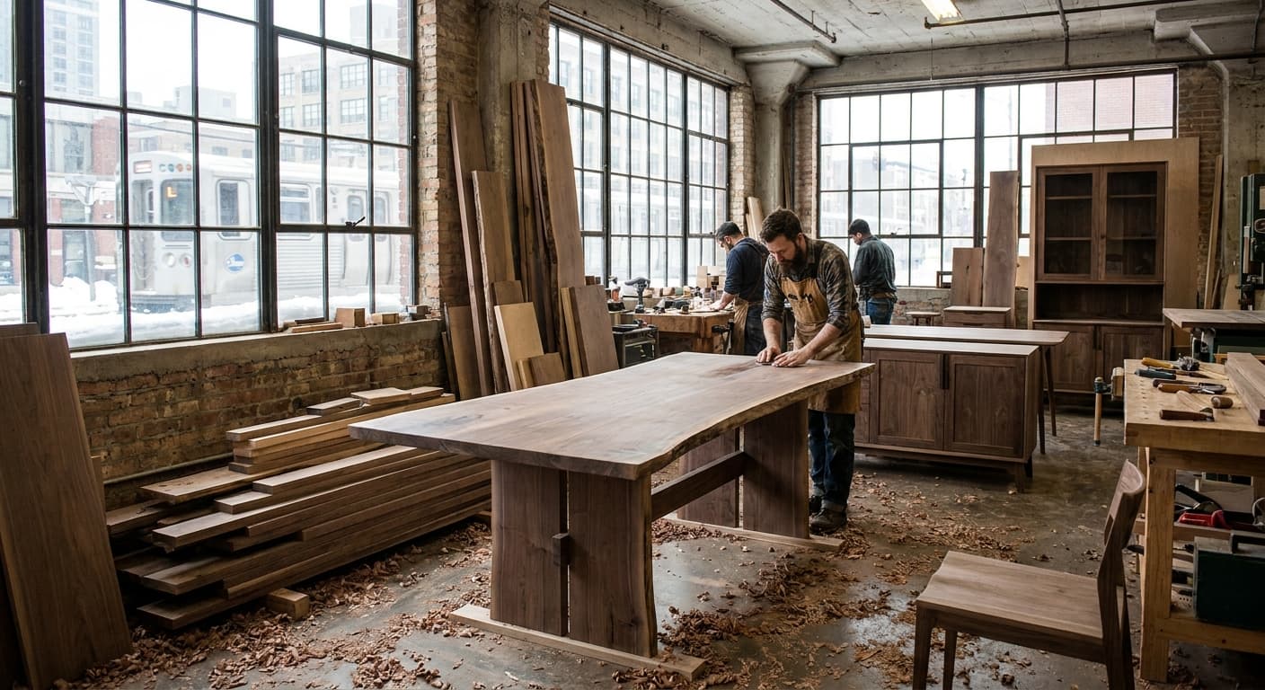 custom solid wood furniture in Chicago, IL