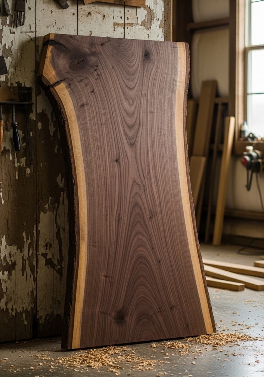 Black Walnut live edge slab, lot PW-0421