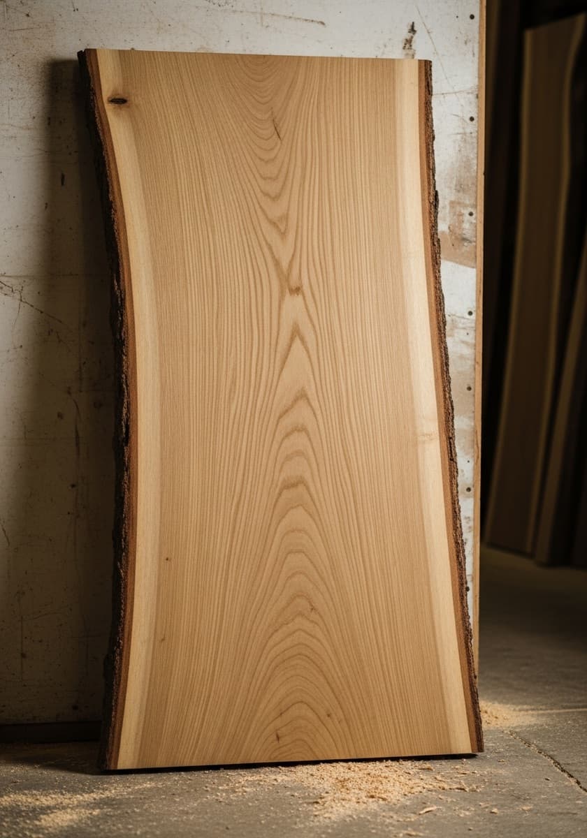 White Oak live edge slab, lot PW-0388